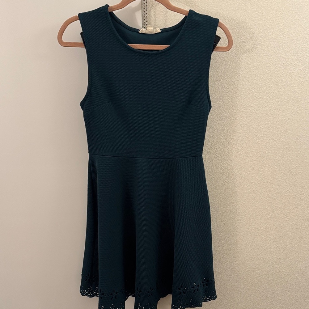 Nice  Teal Sleeveless Dress